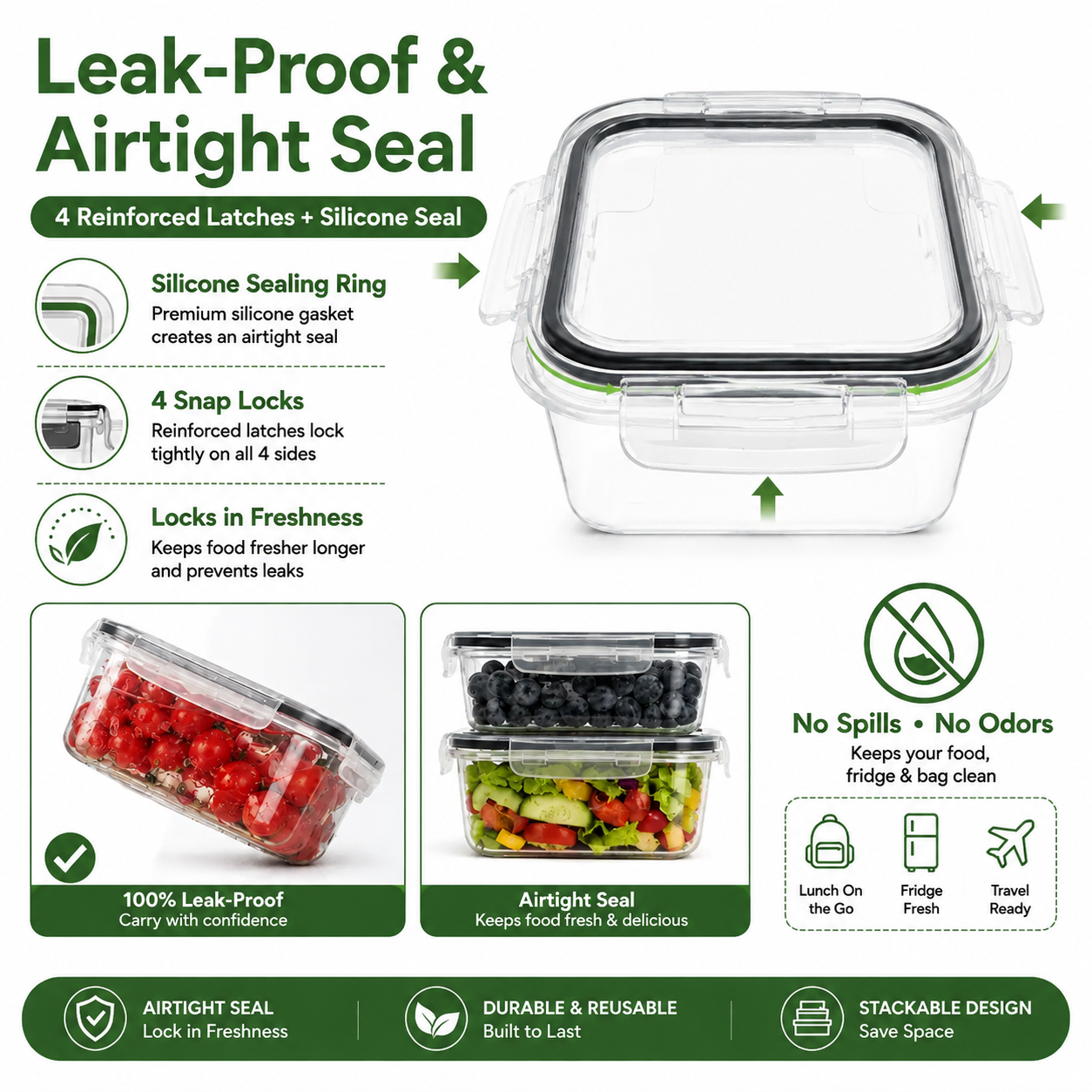 40 PCS Extra Large Airtight Food Storage Containers Set with Lids – Leakproof Reusable Kitchen Organizer Containers with Labels for Pantry & Home Storage